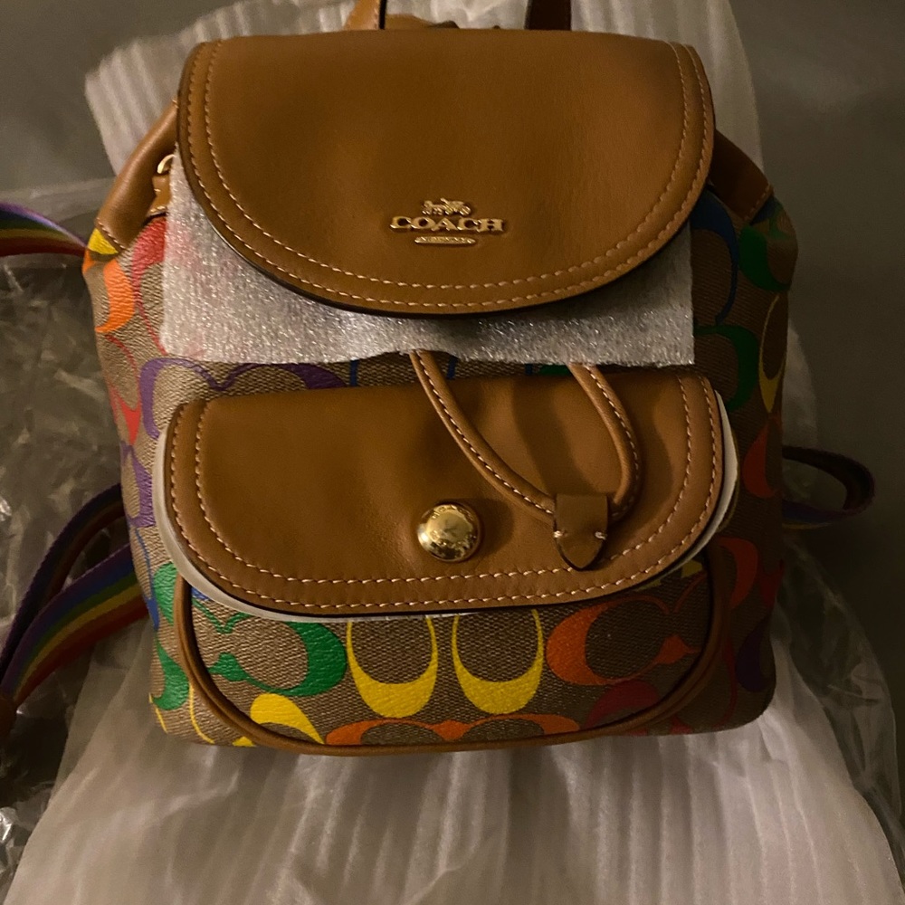Coach rainbow backpack